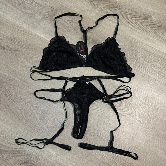Adome 2 Piece Lingerie Set - Black - Picture 3 of 6